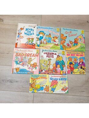 8 Mix Berenstain Bears Books HC Paperback Grandma On Wheels Bad Dream Eat School